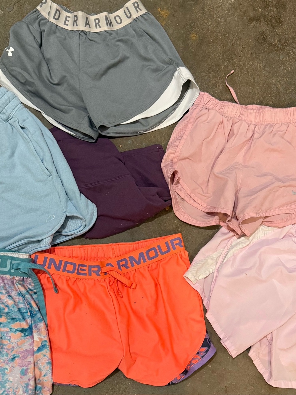 Under Armour Gray, Coral & Pastel Athletic Shorts Lot